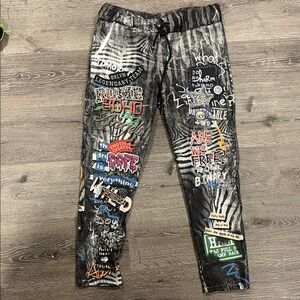 Graphic Print Pants